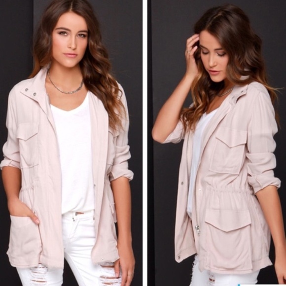 BB Dakota Jackets & Blazers - BB Dakota Zaria Jacket Military Blush Pink Small